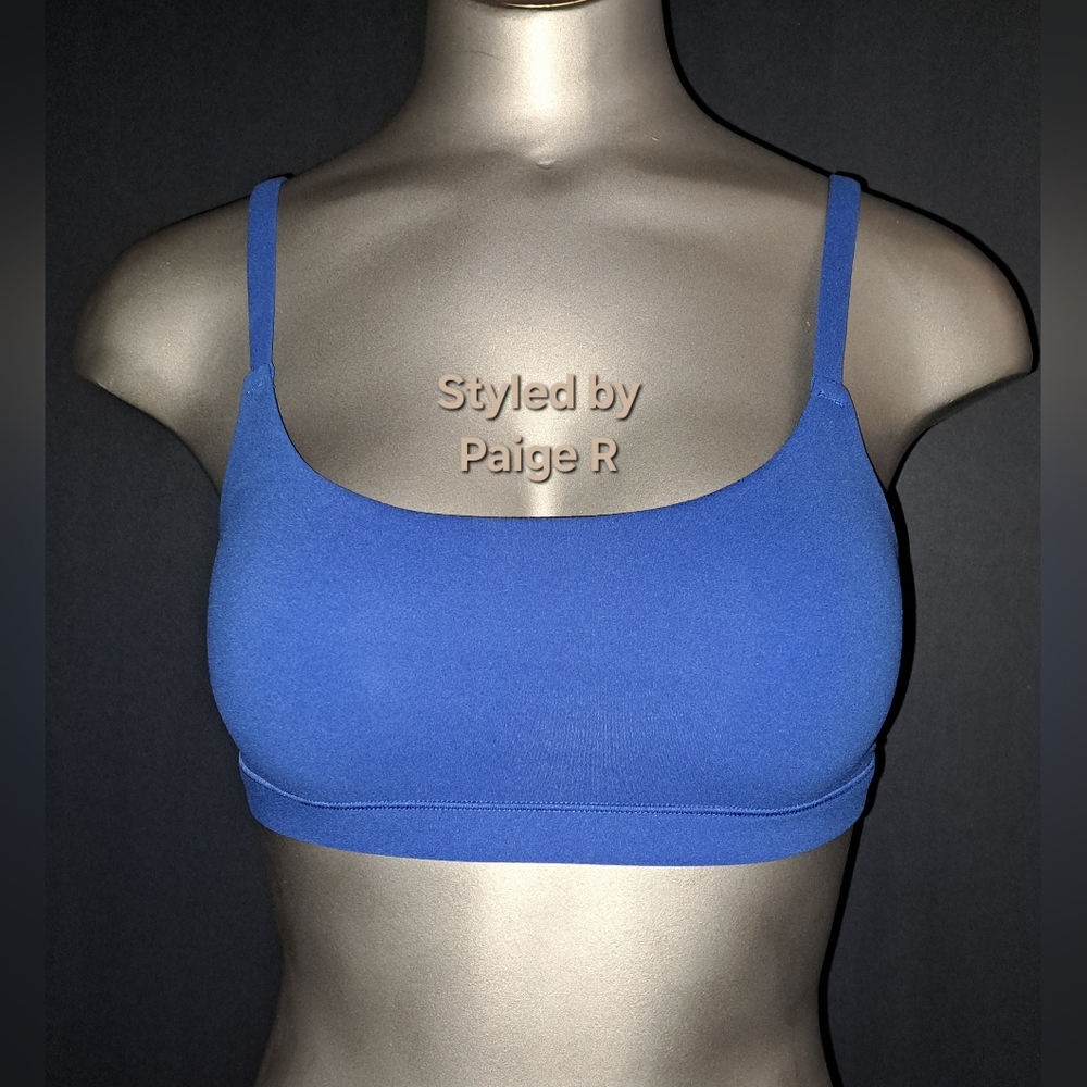 💕NWT SKIMS Fits Everybody Scoop Neck Bra Bralette Blue SAPPHIRE M